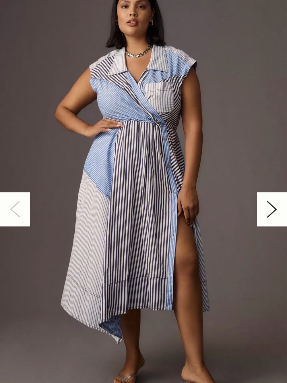 Pilcro Reworked Muscle Midi Dress